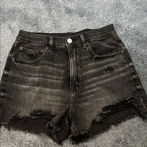 American Eagle Outfitters Black highest rise, 90s boyfriend Jean Shorts